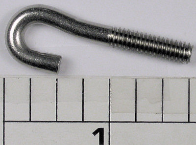 165-116 Hook Screw, lower part of harness, RH threading, long (1.773 in)