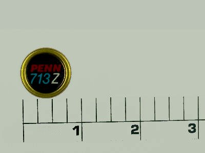 238-713 Emblem, Side Plate (Black/Gold) &quot;713&quot;