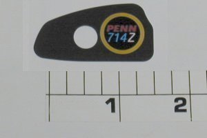 238-714 Emblem, Side Plate (Black/Gold) &quot;714&quot;