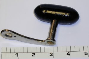 24-116 Handle, Chrome Blade, Black Large Torpedo Knob