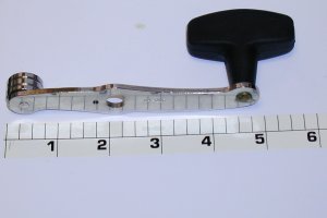 24-225 Handle, Chromed, Flat Rubberized Knob