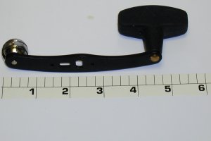 24-525 Handle, Black Blade, Flat Rubberized Knob