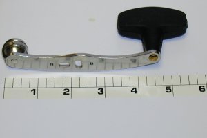 24-555 Handle, Chrome Blade, Flat Rubberized Knob