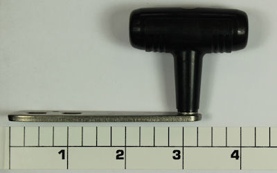24-875 Handle, Black Plastic Narrow Knob