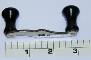 24-940 Handle, Chrome, Dual Plastic Knobs (Black)