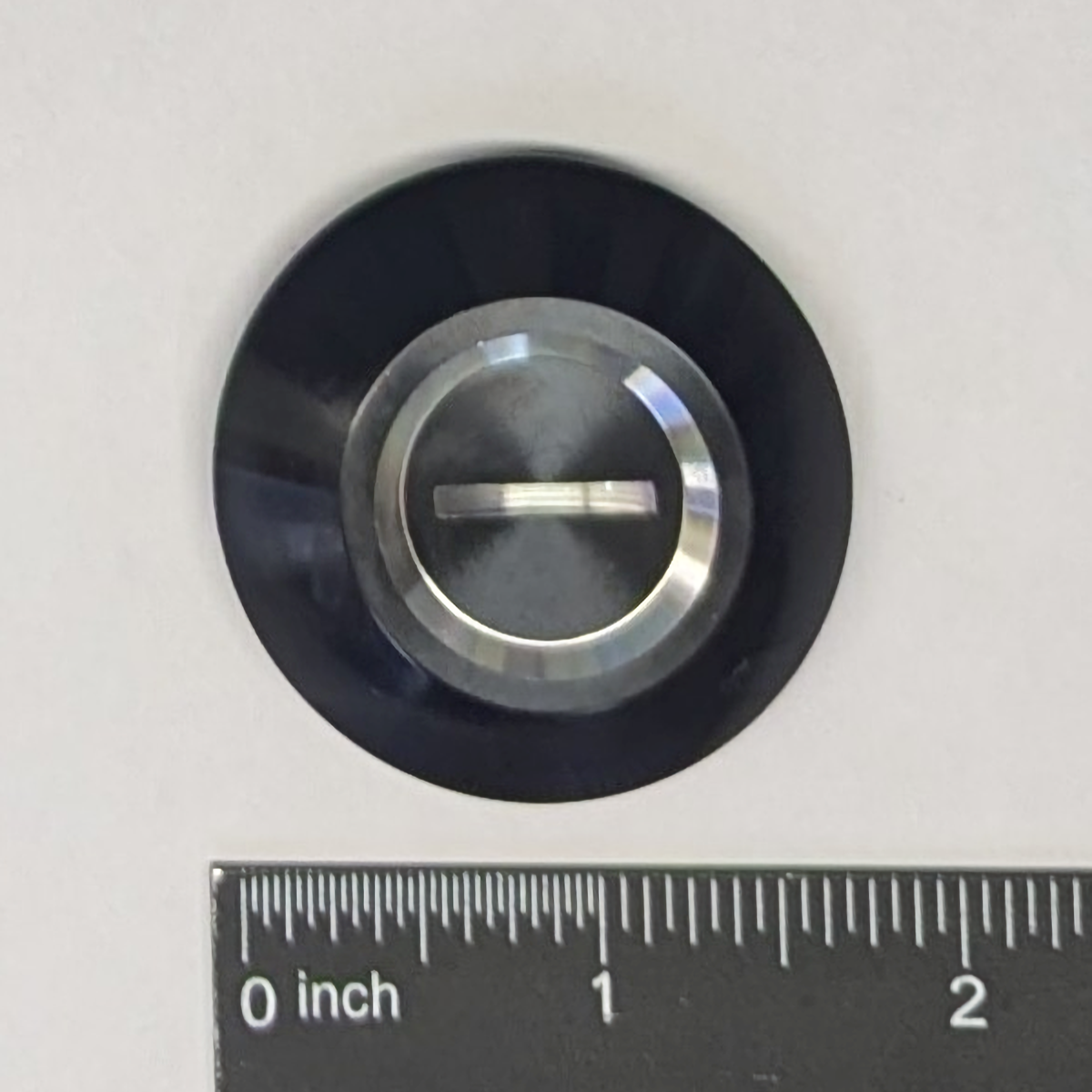 24C-SLAiV5500DX Cap, Handle Knob Cap (Metal) (Black w/ Silver Accent)