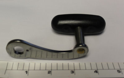 24N-116 Handle, Chrome Blade, Black Large Ergo Plastic Knob