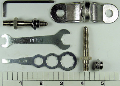 33C-130ST Clamp, Rod, KIT: Metal Clamp with Studs, Nuts and Wrench