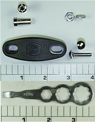 33C-340 Clamp, Rod, KIT: Graphite Clamp with Studs, Nuts and Wrench