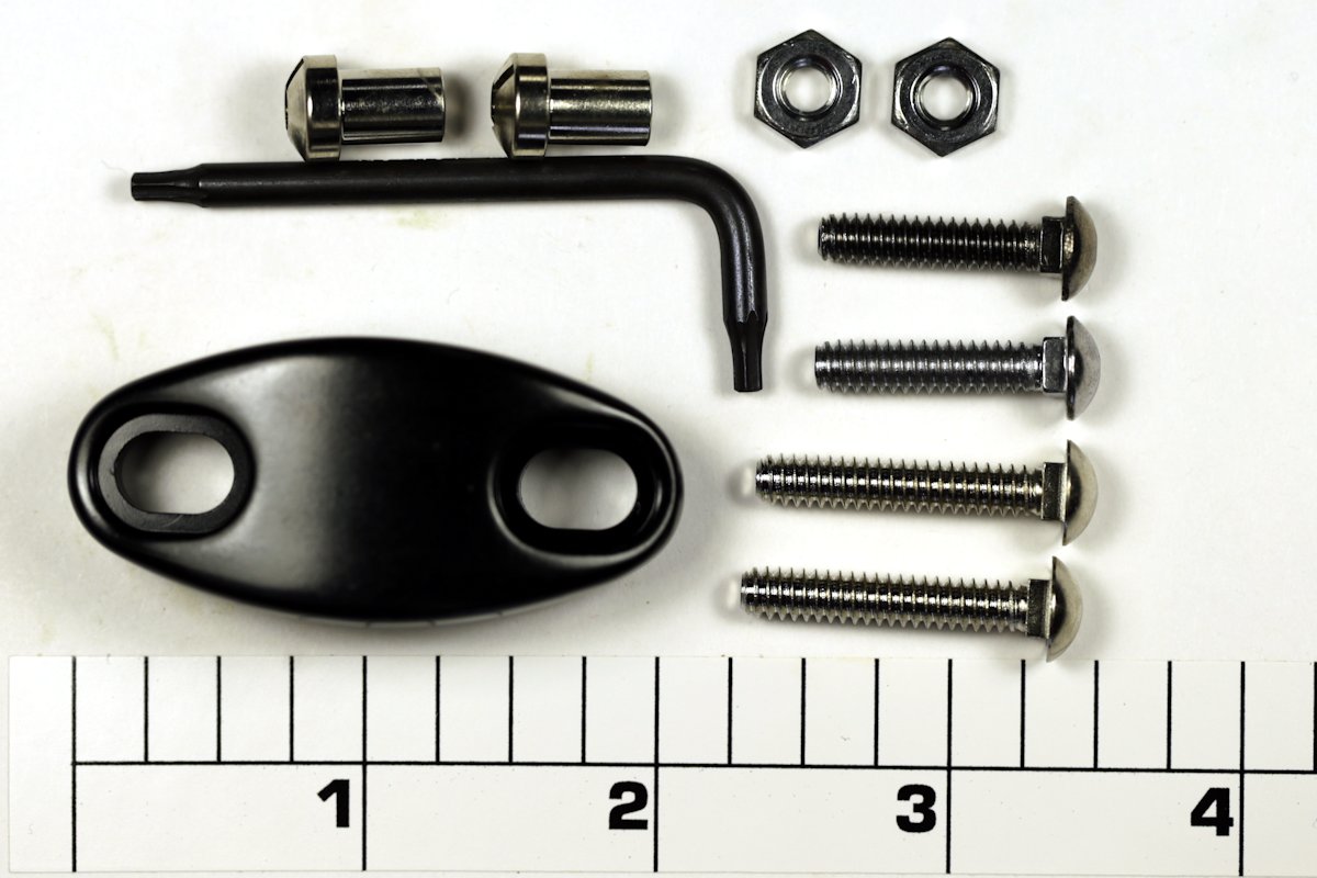 33C-TRQ15LD2 Kit Clamp, Rod Clamp (Thick) (Aluminum) (Black) (10pc Kit with Wrench)