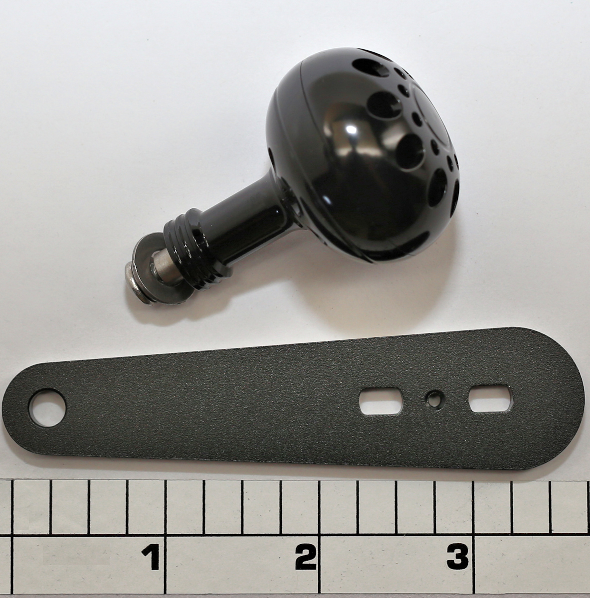 CRP-TYPE-N-RA142-BLK 3" Blade w/ 36mm ROUND Aluminum Knob (BLACK)