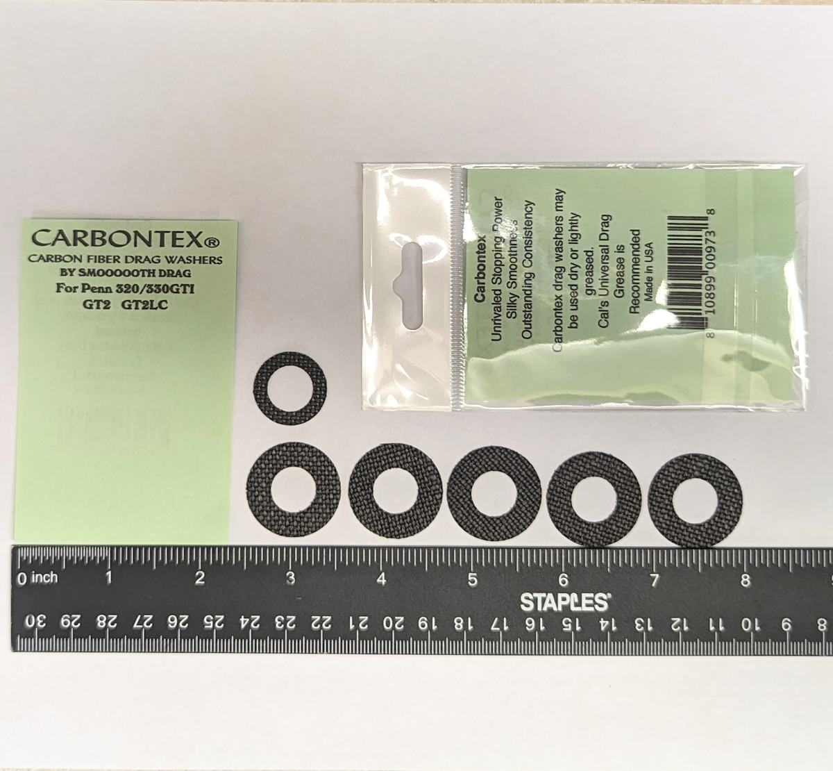 6-320SD Set, Drag Washers, CARBONTEX by SmoothDrag (Custom)