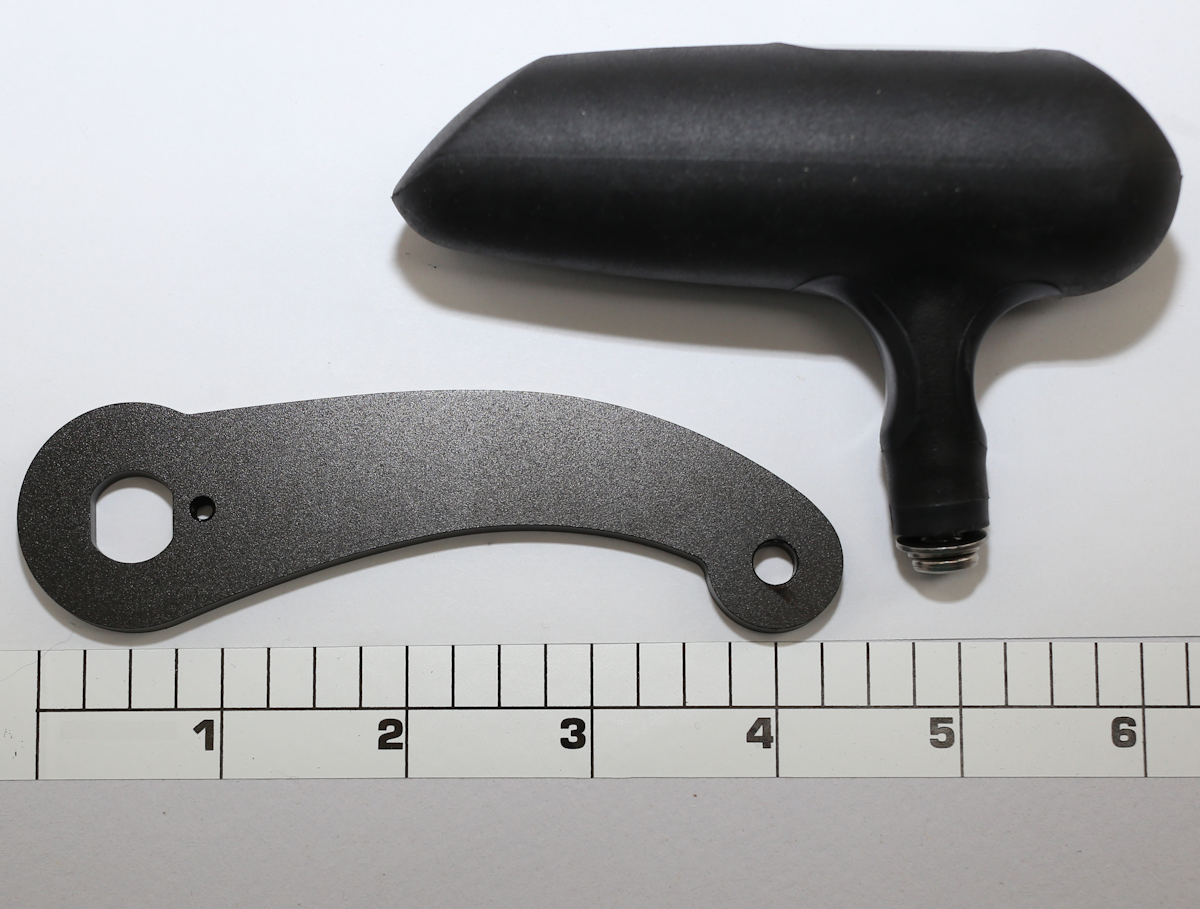 CRP-TYPE-D-7075Alum-MPT  3.5&quot; Blade w/ 4&quot; Molded Plastic T-Bar Knob (BLACK)