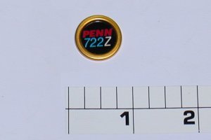 238-722Z Emblem, Side Plate (Black/Gold) &quot;722Z &quot;