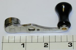24-920 Handle, Chrome, Single Plastic Knob  (Black)