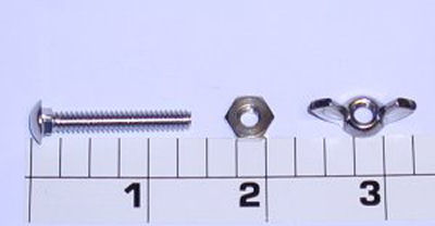 34C-200 Screw with Nuts, f/Thin Style Metal Rod Clamp (uses 2)