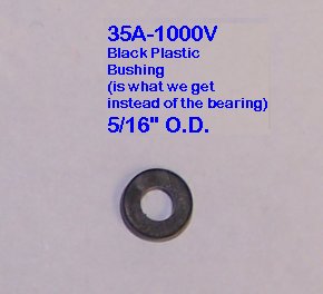 35A-1000V Bushing, Line Roller Bushing, Black Plastic