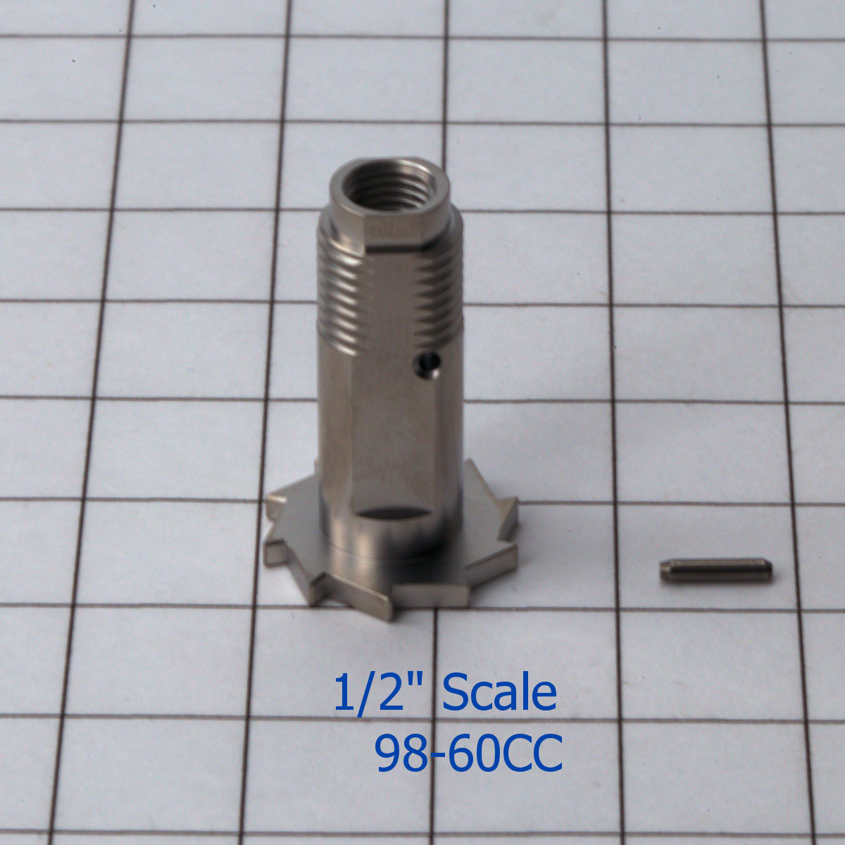 98-60-SS Sleeve, Gear Sleeve, 10 Tooth (comes with  pin) (COARSE THREAD) 416 Stainless (CUSTOM)